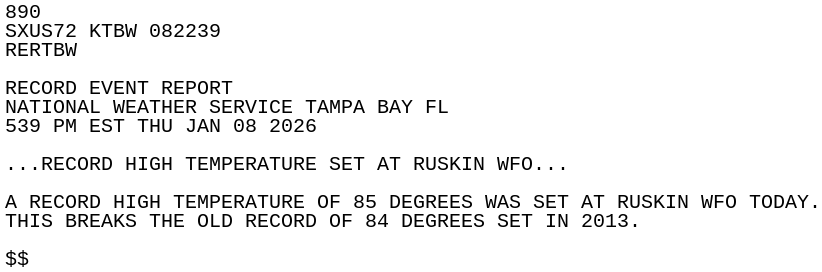 NWSTampaBay's tweet image. 🌡️ Record highs were set here at the forecast office this afternoon, as well as St. Pete's Albert Whitted Airport.

😶‍🌫️ Warm conditions with morning fogginess continue the next few days before a weekend cold front brings a cooler drier air mass for early next week. #FLwx