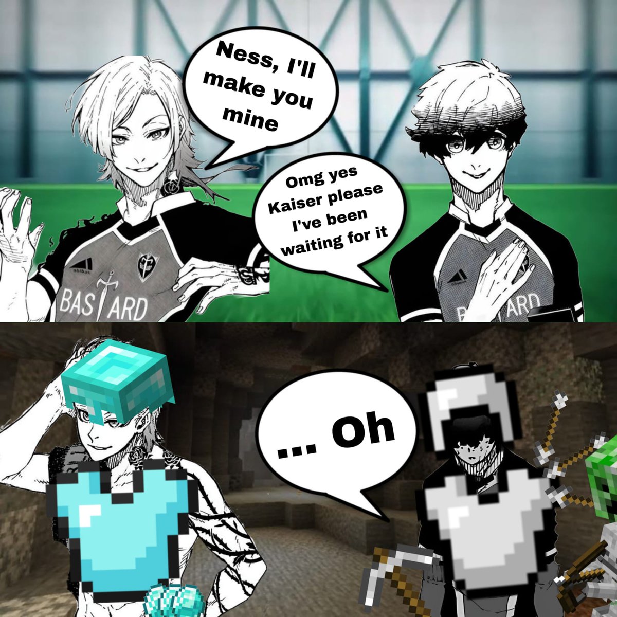 s4taness's tweet image. #kainess playing minecraft.. poor nessie://