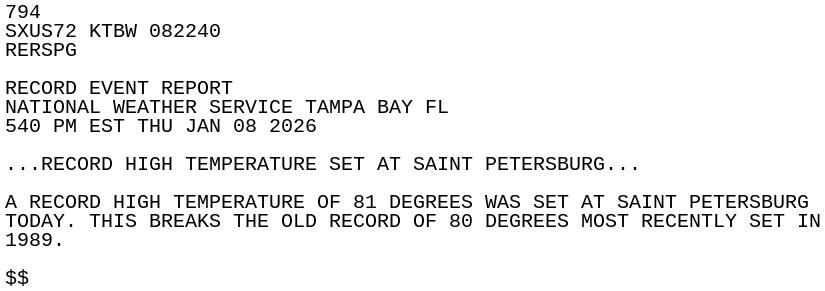 NWSTampaBay's tweet image. 🌡️ Record highs were set here at the forecast office this afternoon, as well as St. Pete's Albert Whitted Airport.

😶‍🌫️ Warm conditions with morning fogginess continue the next few days before a weekend cold front brings a cooler drier air mass for early next week. #FLwx