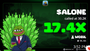 $Alone

Forever Alone

called at 30k mc on my pv tg 

17.4x cook join my tg now let win
 
4jorbNYWamEJQd8DajmFxbqk9ugVr9DHyPTAUyT6pump