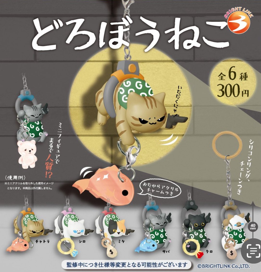 【どろぼうねこ】
4月発売のガチャガチャ。
a.r10.to/hkWGh8 #pr