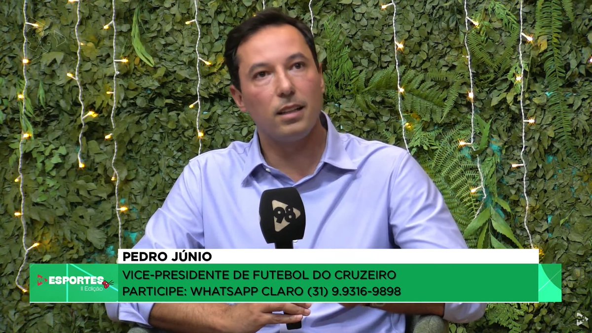 ⚠️| IMPORTANTE: Pedro Júnio, sobre a dívida do Cruzeiro, em entrevista para a <a href="/Rede98Oficial/">Rede 98</a> :

🗣️"Hoje a dívida do clube está bem escalonada, é uma preocupação muito grande que a gente tem, desde que a gente assumiu.

É um compromisso que a gente tem, de pagamentos nos próximos