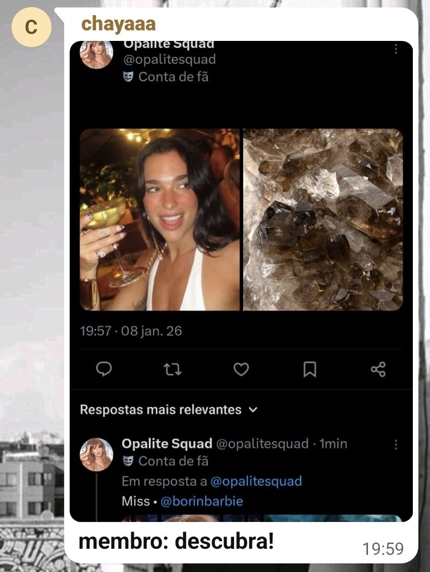 acervopalite's tweet image. dua lipa, é você?