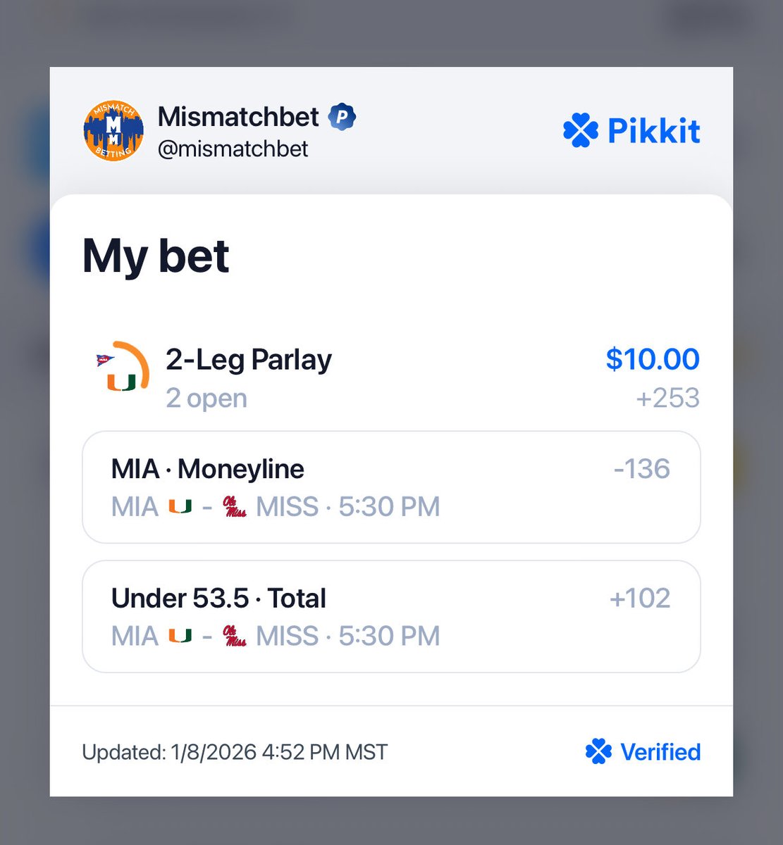 MismatchBet's tweet photo. 🌴Parlay of the Day🏈

+253

Other plays posted on the discord be sure to tap in there 👉🏻 https://t.co/FfnBpFhGIz

Analysis for the bet as always in the thread below 👇 https://t.co/fQ7Wyrpo6t