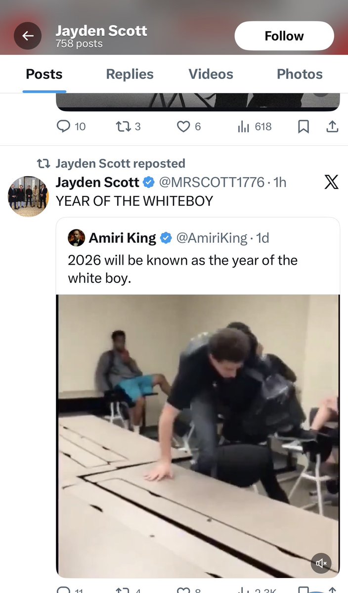 MsEntropy's tweet image. Big surprise. The guy in the Minneapolis video screaming about “the plan” and how “we executed one of you [commies]” is a white supremacist. 

Note the antisemitism, white genocide rhetoric, and the video from National Revival (an Insta ‘Patriot’ account that “follows the light…