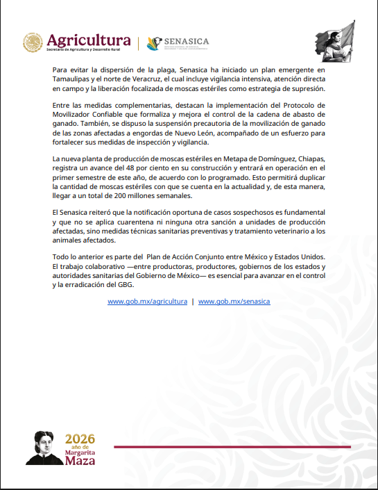 SENASICA's tweet photo. Lee el #Comunicado aquí 👉 https://t.co/E2DWJEj0qX https://t.co/SqBRKSrWD3