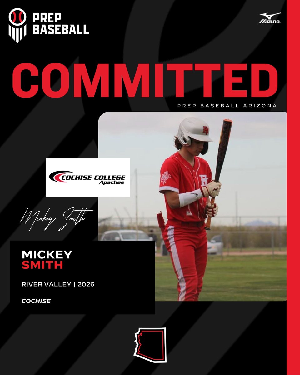 🚨 𝐂𝐎𝐌𝐌𝐈𝐓𝐌𝐄𝐍𝐓 𝐀𝐋𝐄𝐑𝐓 🚨

'26 Mickey Smith has announced his commitment to Cochise ‼️

Congrats, Mickey 👏. #beseen

𝐏𝐥𝐚𝐲𝐞𝐫 𝐏𝐫𝐨𝐟𝐢𝐥𝐞 ➡️: loom.ly/LyKSML8
𝐂𝐨𝐦𝐦𝐢𝐭𝐦𝐞𝐧𝐭 𝐁𝐨𝐚𝐫𝐝 ➡️: loom.ly/HlP60CA

<a href="/Mickey_smith03/">Mickey Smith</a> //
