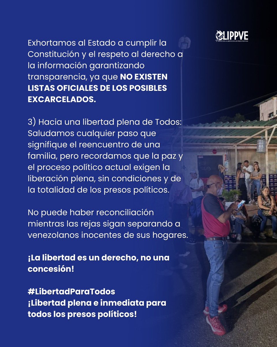 Comité por la Libertad de los Presos Políticos tweet media