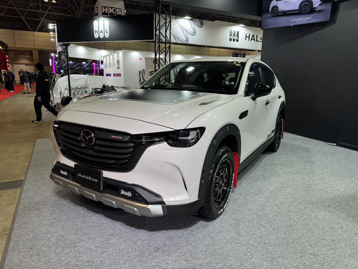 AutoExe_Inc's tweet image. #東京オートサロン 2026開幕🎉

#オートエクゼ ブースでは #Roadster (ND-07S)と #CX60 (KH-07 AX)を展示中です🚗開発中の試作品も仮装しておりますので、ぜひ実物をご覧ください！

西ホールNo.121でお待ちしております。
AutoExeのバルーンが目印です🎈

#tokyoautosalon
#tas2026