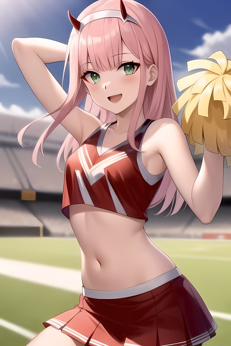 こたろー@祝2千取引 DARLING in Franxx] . Zero Two warms up at Estadio Azteca, moving