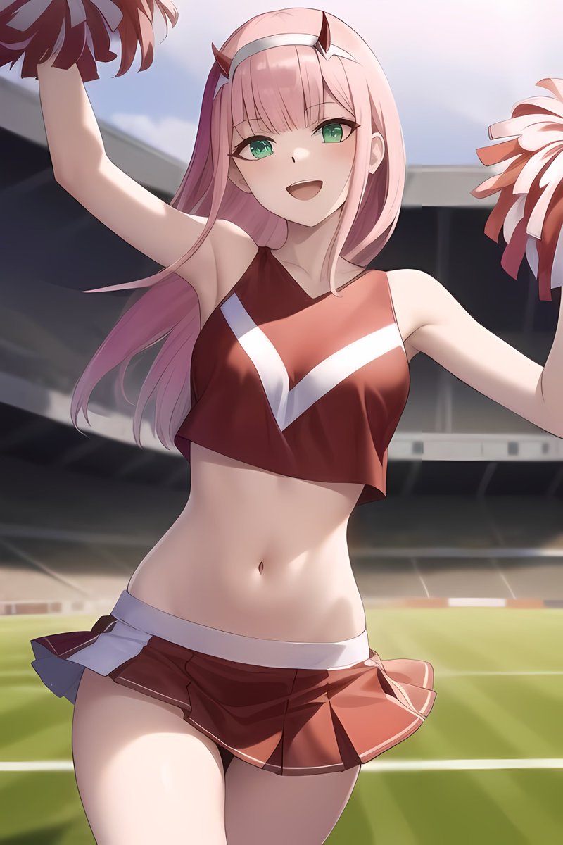 DARLING in Franxx] . Zero Two warms up at Estadio Azteca, moving