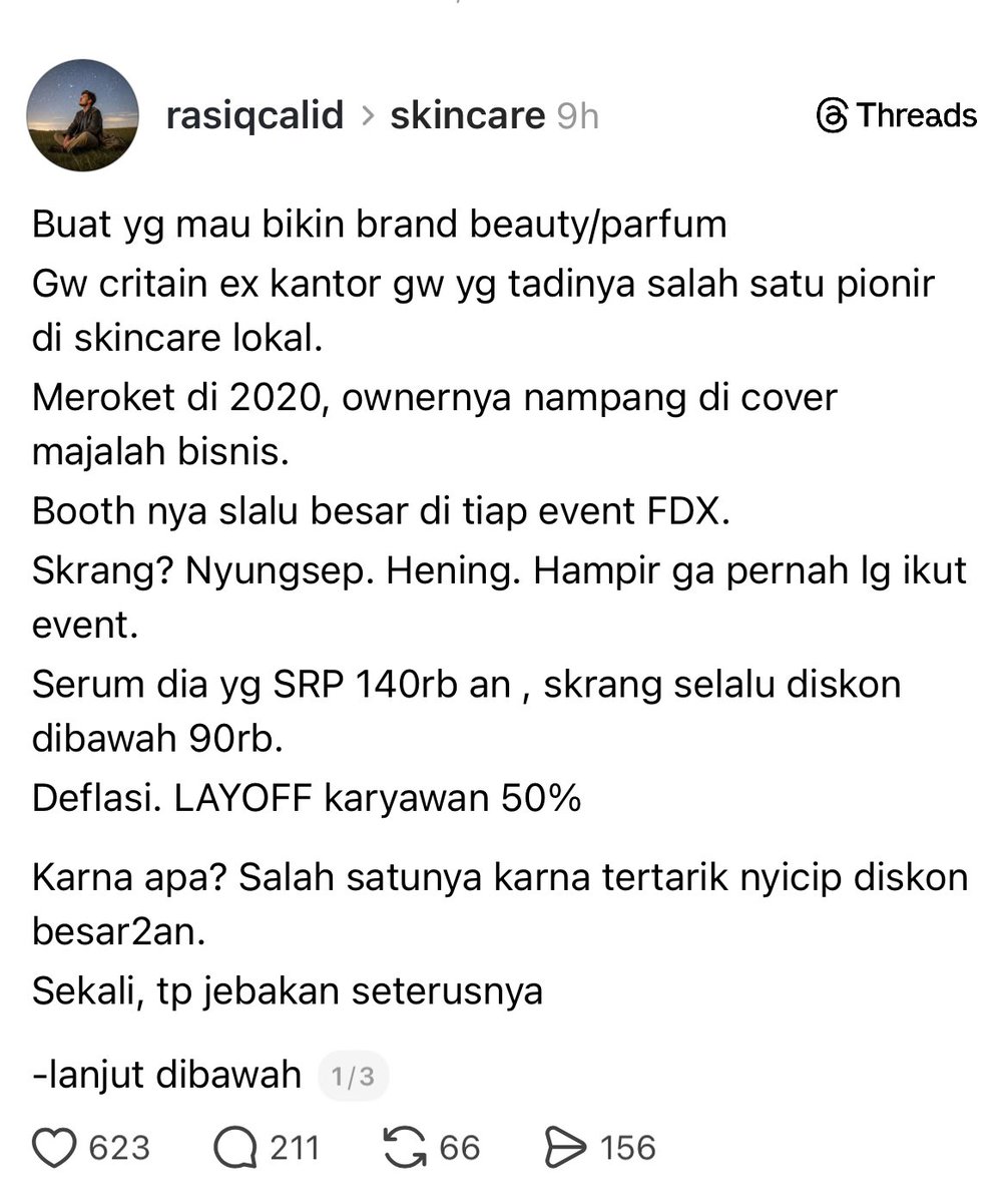 lattebiscoff's tweet image. Tapi bener sih, eksistensi brand yg diomongin di threads ini udh semakin jarang. Dulu juga kenal temen-temen disini mostly ya berawal pada review skincare nya huhu sekarang udh gaada blas