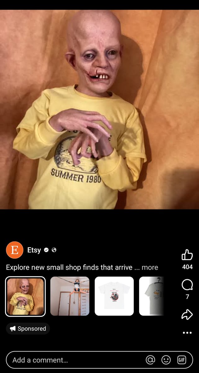 Munchingtweets's tweet photo. Anyone else getting this early ad and as horrified as I am? https://t.co/jkzgPtLI0F
