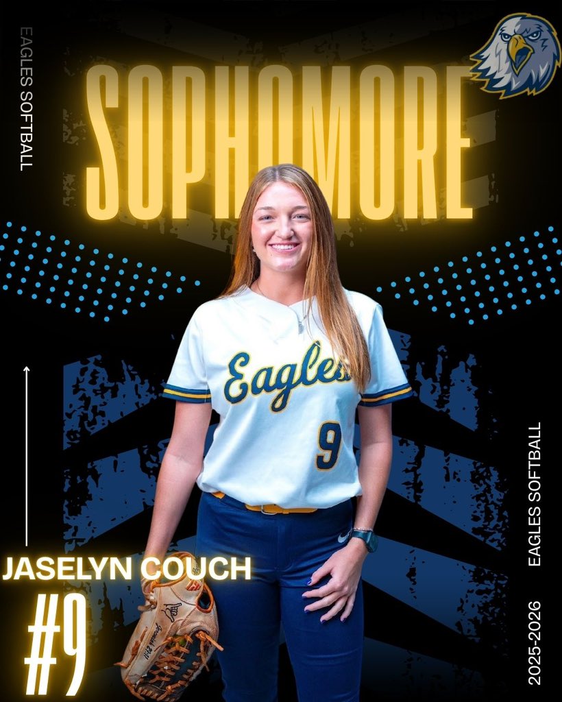 Meet the team: 🦅

Jaselyn Couch #9: OF

Hometown: Ringgold, Georgia

Go Eagles🦅🦅