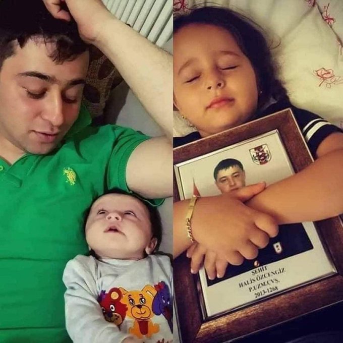 Şehit Uzman Çavuş Halis Özcengiz ve kızı… 

❗Şehitlerimizi Unutmayalım…