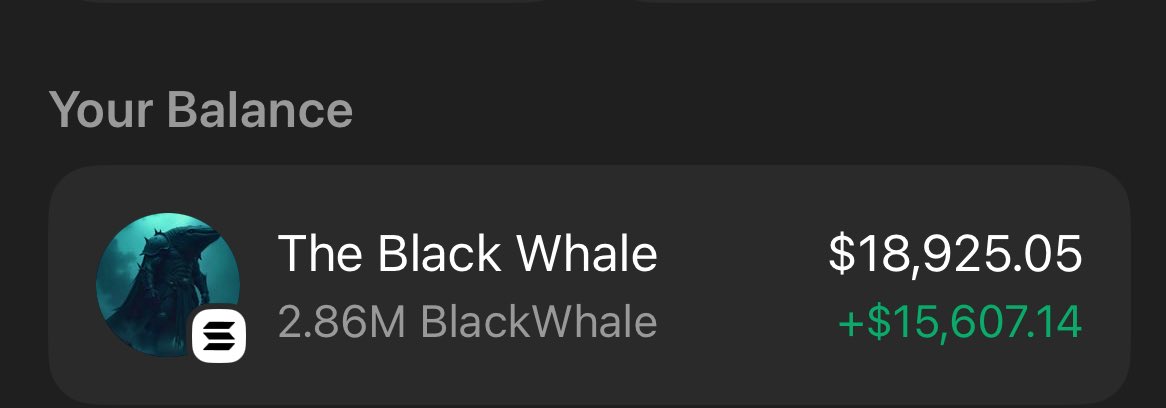 Top blasting $blackwhale was worth it