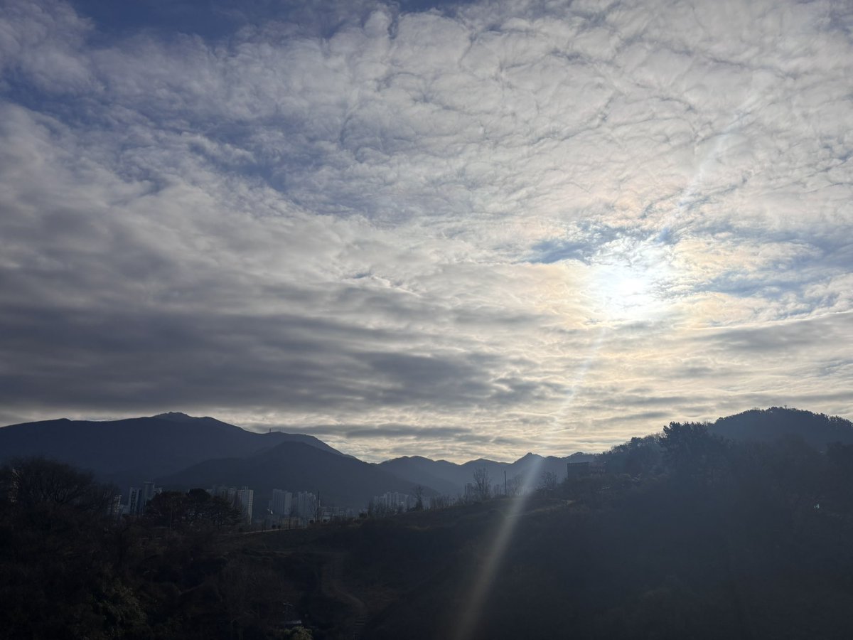 금요일 굿모닝.
해가 비추는 하늘을 보며 마음을 가다듬어요.
오늘도 잘 보내겠다고.
나와 남을 잘 돌보겠다고요.
불금 화이팅입니다.