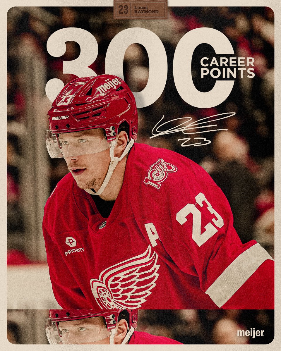 DetroitRedWings's tweet image. That's 300 for Ray 🙌