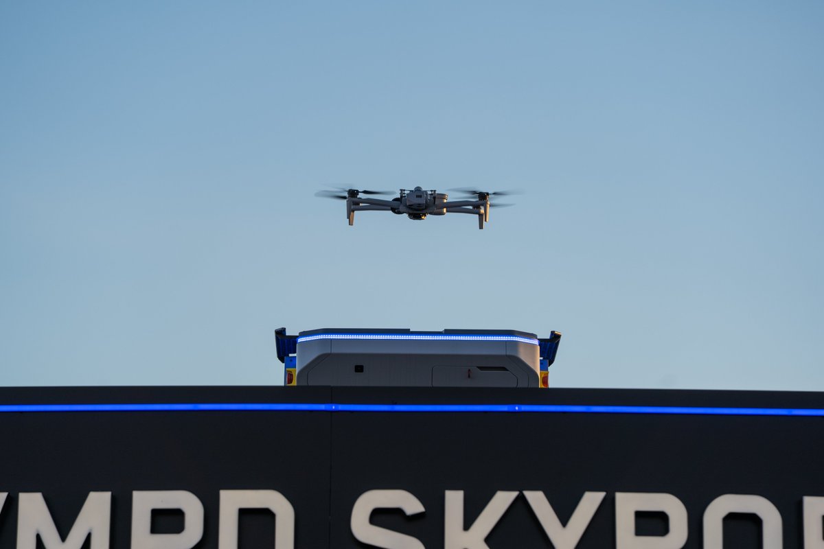 LVMPD's tweet image. UPDATE:

We recently unveiled our next step in our technological evolution. We wanted to share more about Project Blue Sky

We have entered Phase 3 of Project Blue Sky — expanding our drone program into a 24/7, county-wide aerial response system that supports police, fire, and…