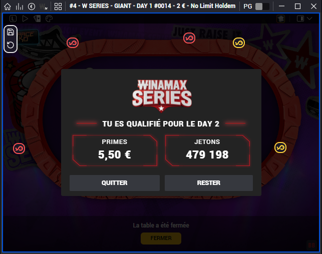 Après le High Five, c'est sur le Giant à 2€ que l'on sera aussi au day 2 mercredi prochain ! Plus que l'Infinity pour bag tout les flights que je joue !