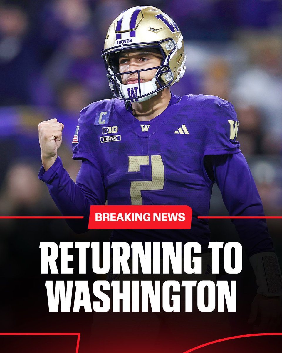 espn's tweet image. Breaking: Demond Williams Jr. will be returning to play at Washington, he announced on social media.