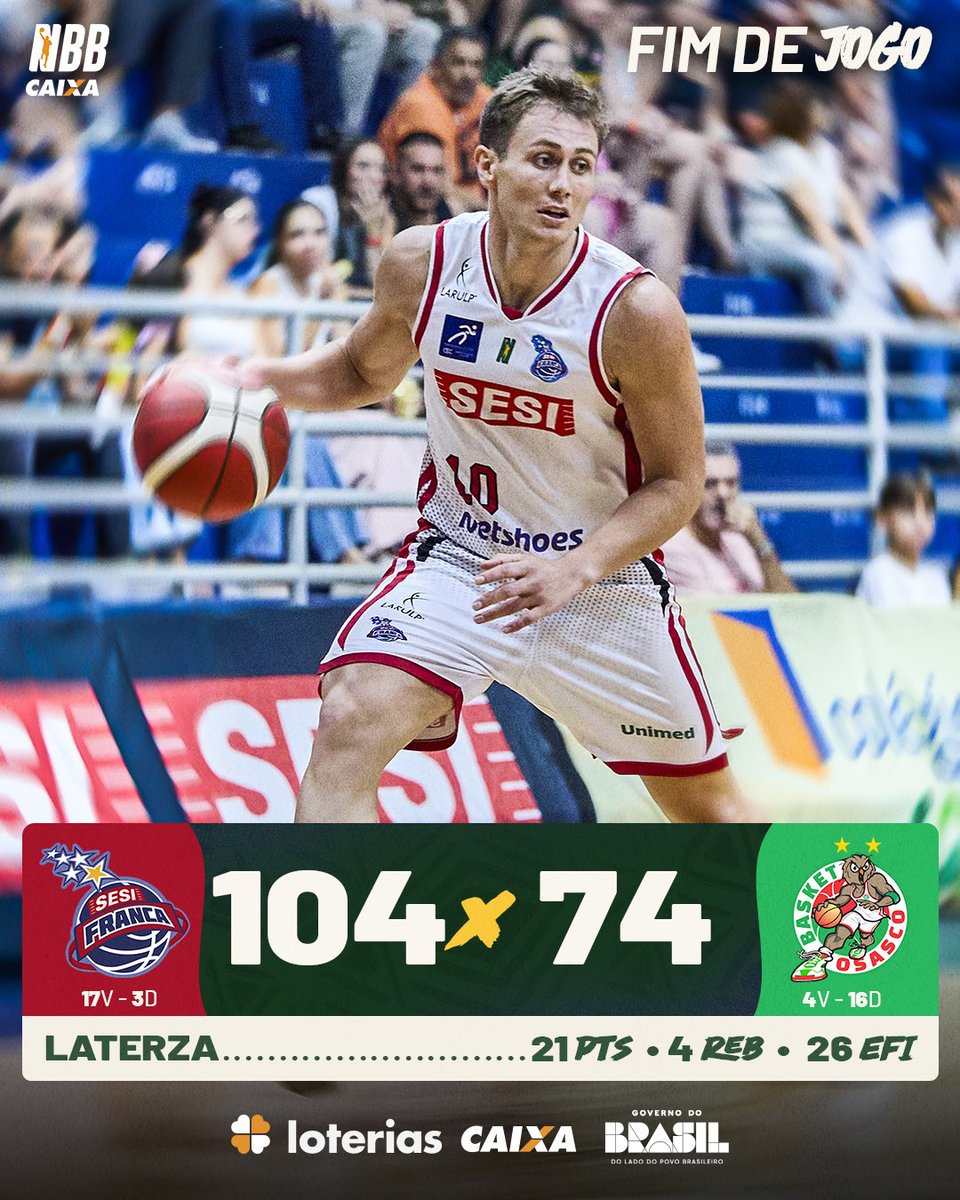 O NBB CAIXA voltou com tudo! 🔥

Na primeira rodada do ano, três grande jogos colocaram fogo na disputa da elite do basquete brasileiro! E aí, torcedor, seu time começou 2026 com vitórias? 👀

📸 Gabriella Tayane, Beto Miller e Marcos Limonti  

#NossaTerraTemBasquete |