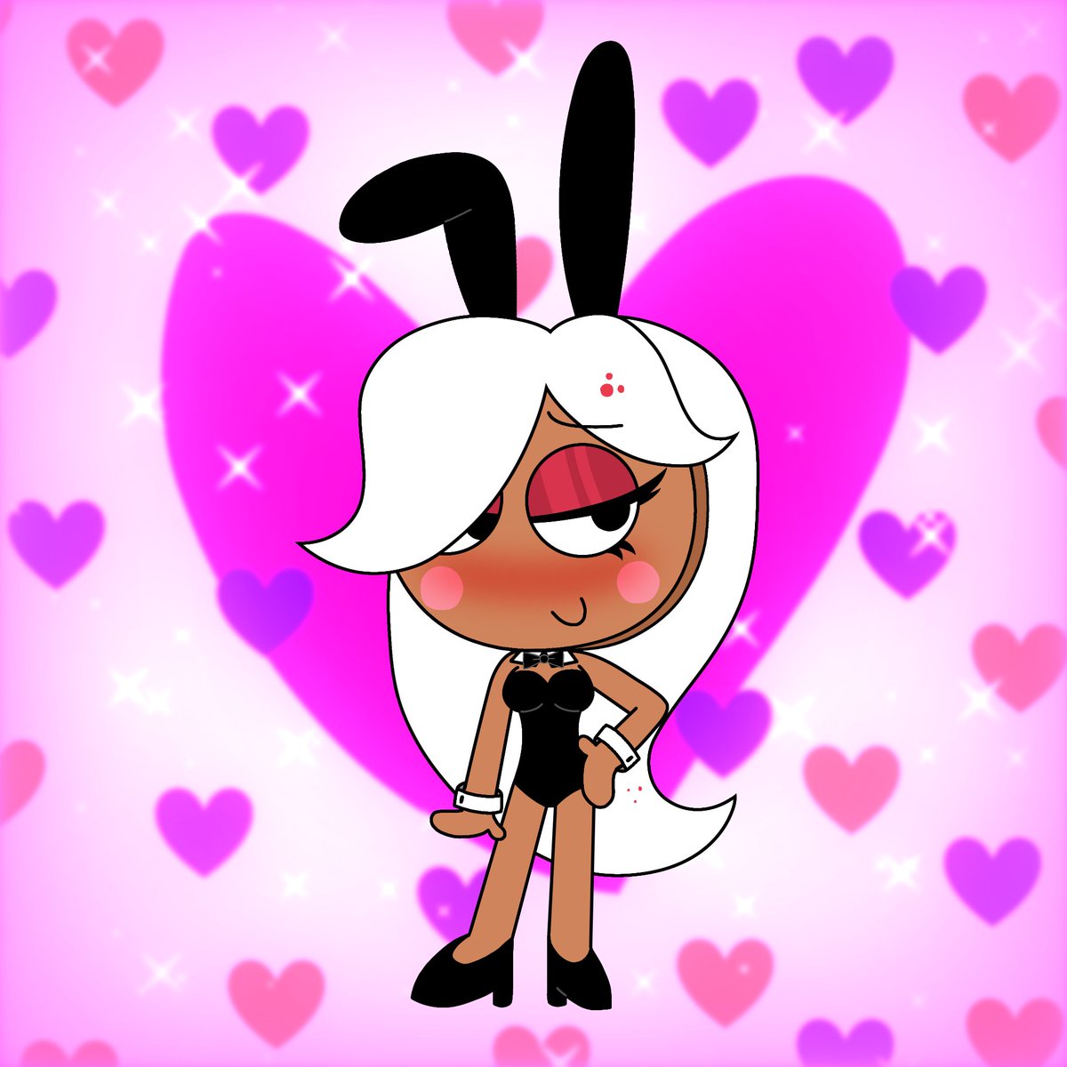SBarkalit's tweet photo. I drew my favorite character Ginger from the Dandy's World. Her rabbit costume is perfect! #ginger #dandysworld #dandysworldfanart #dandysworldart #playboy #rabbit #Cookie https://t.co/00UUogKpoA