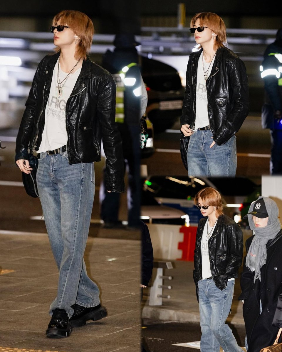 hyunjinpost's tweet image. hyunjin's airport outfit today