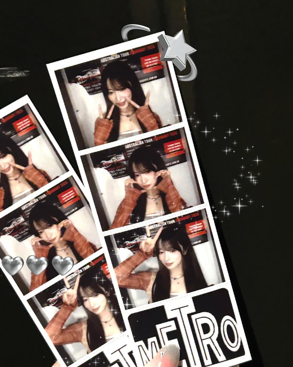haruinaa's tweet photo. flash photography and midnight whispers. 🎞️ i’ve always loved how photobooth strips tell a story that words sometimes can’t—a mix of playful poses, messy hair, and the genuine glow of a night spent well. keeping these snapshots close to my heart. 🥀🖤 https://t.co/u1gDMry9MR