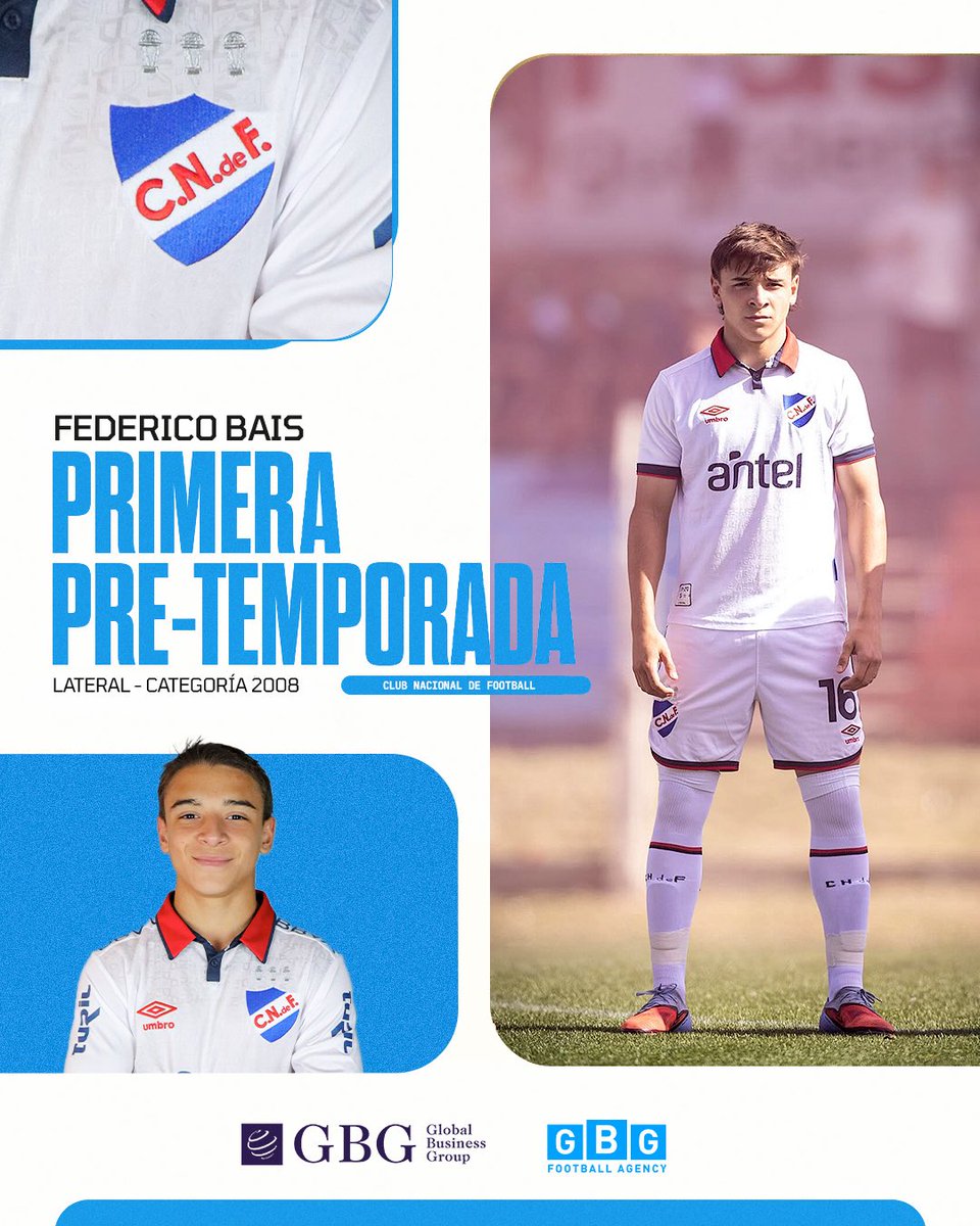 🆕🌟 Federico Bais, de la selección uruguaya Sub-18 al primer equipo 

𝐆𝐁𝐆 𝐅𝐨𝐨𝐭𝐛𝐚𝐥𝐥 𝐀𝐠𝐞𝐧𝐜𝐲 | #𝗚𝗕𝗚𝗣𝗹𝗮𝘆𝗲𝗿