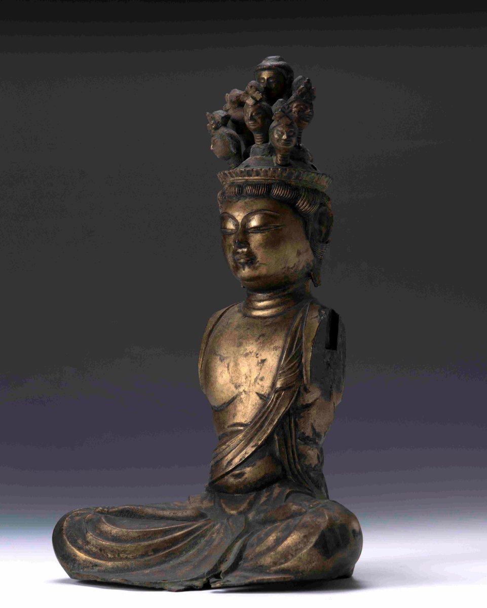 常設展示・中世コーナーより展示資料のご紹介✨ 十一面観音菩薩坐像