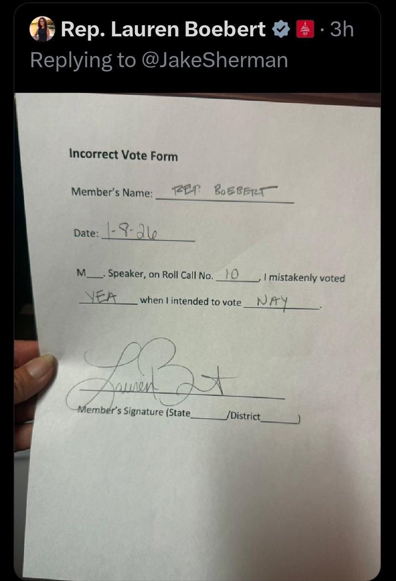 trisha4colorado's tweet image. The House voted to extend the ACA Obamacare subsidies. 

1. Lauren Boebert did the right thing and voted to lower skyrocking health insurance costs for millions of Americans!

2. OOPS! Nope! It was a mistake. 

3. Lauren Boebert meant to vote NO, so that health insurance is…
