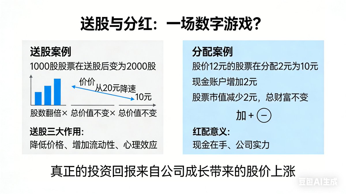 送股与分红：一场数字游戏？ 股市里最容易让人误解的，莫过于