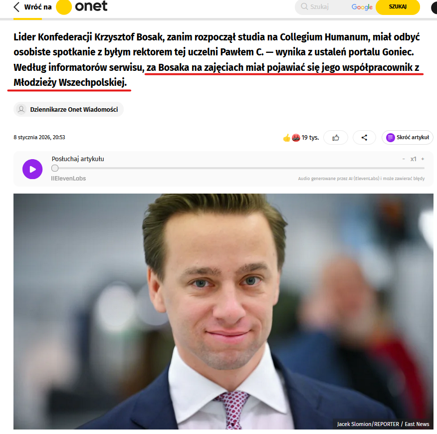 Bob57PL's tweet image. 📛Jak wynika z informacji Gońca, Bosak nie tylko kombinował z 'zaliczeniem' papierka 'studiów Collegium Humanum', ale nawet wyznaczył kumpla, który chodził za niego na zajęcia i pisał prace, bo BOSAK NIE MIAŁ CZASU na takie PIERDOŁY‼️🥳
Bosak jest jeszcze wicemarszałkiem Sejmu ⁉️