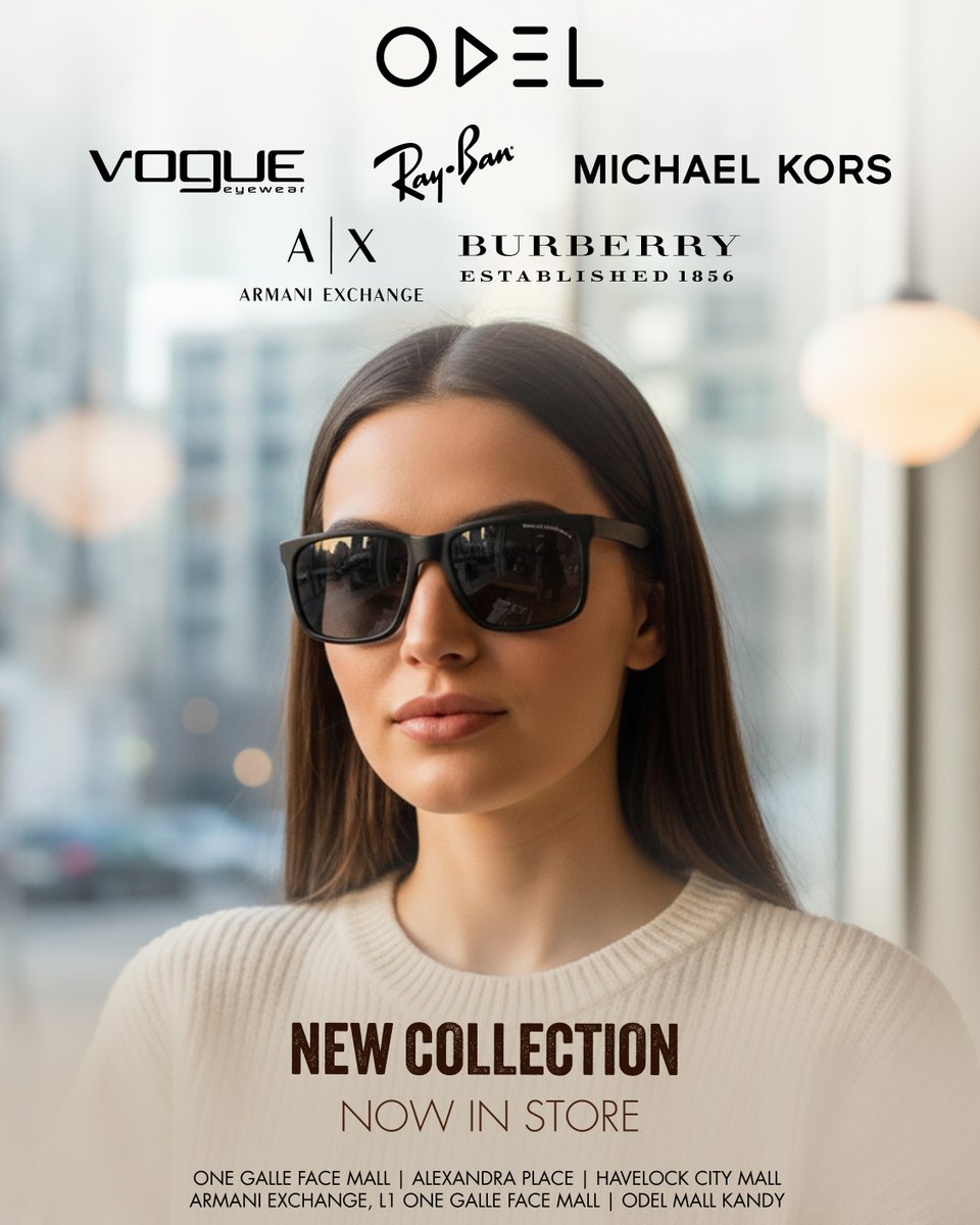 Discover  signature styles from Vogue Eyewear, Ray-Ban, Michael Kors, A|X Armani  Exchange, and Burberry, designed to elevate everyday looks.
#lka #iContactLanka #SriLanka