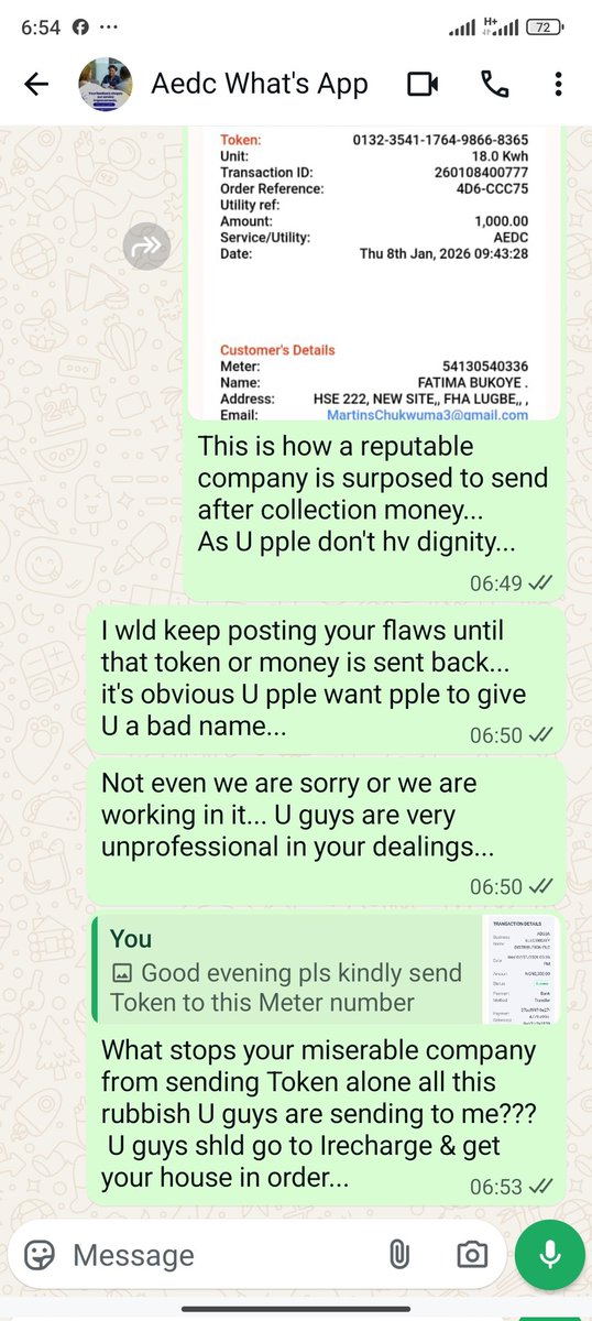 don_kolinz's tweet photo. @aedcelectricity God forbid I use that your useless app to buy power again... When we hv other better apps that can send Token ASAP. U GUYS MUST REFUND ME MY MONEY https://t.co/a992psmQYp