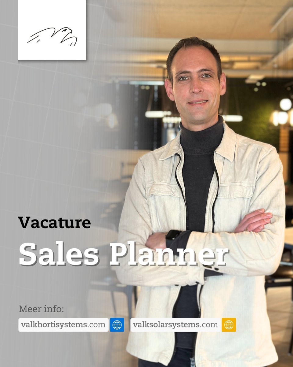 Vacature: Sales Planner
Ben jij sterk in plannen en organiseren? Als Sales Planner zorg jij dat klantorders en leveringen soepel verlopen en denk je mee over procesverbeteringen. 
 
Ben jij of ken jij iemand die past binnen deze functie?
hubs.ly/Q03ZBZs10