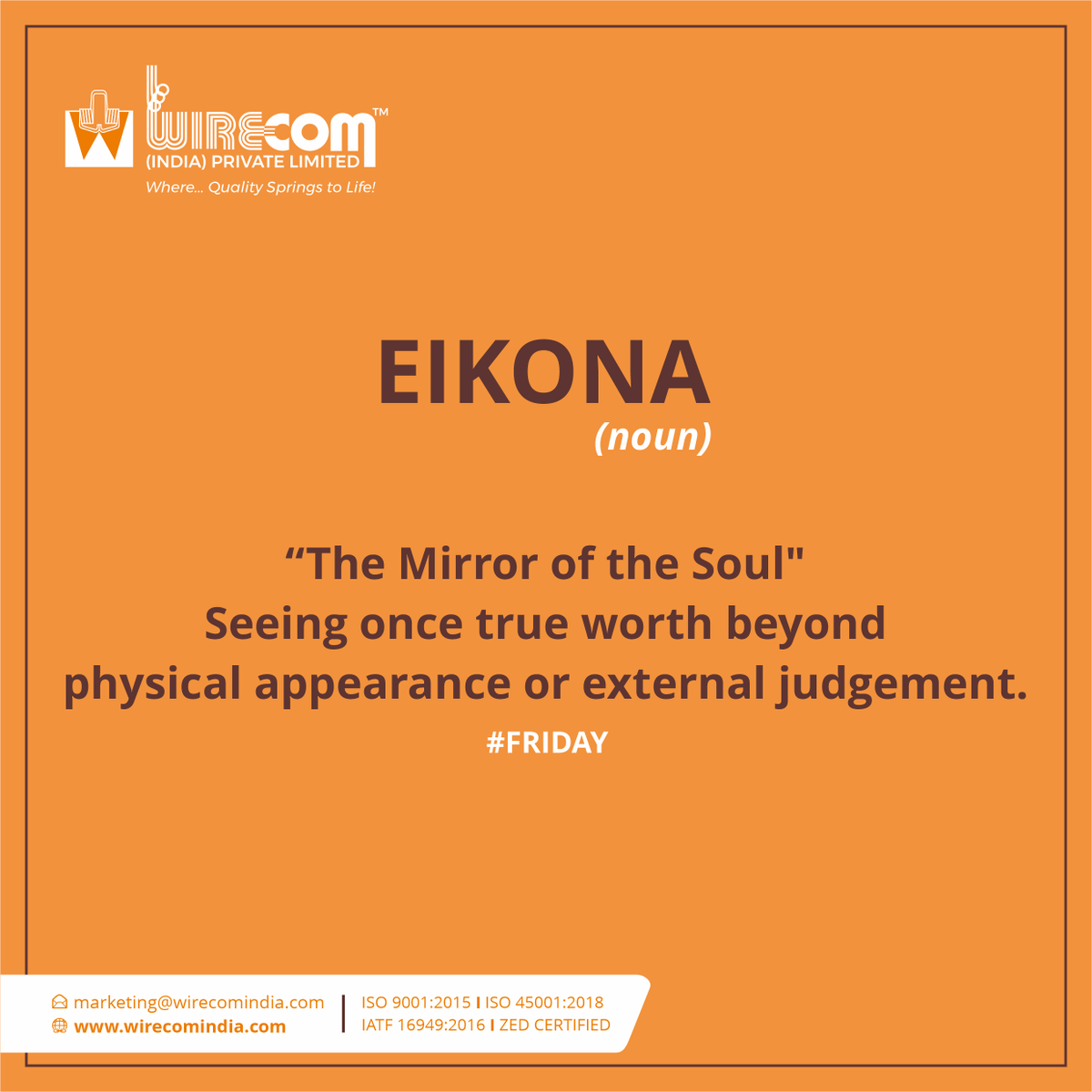WirecomIndia's tweet photo. EIKONA — #themirrorofthesoul. In a world that often measures value by appearance and external opinion, Eikona reminds us to pause and look inward. True worth is not defined by how we are seen, but by who we are—our values, integrity, and inner strength.
#eikona #innervalue https://t.co/QHKhKE4AnP