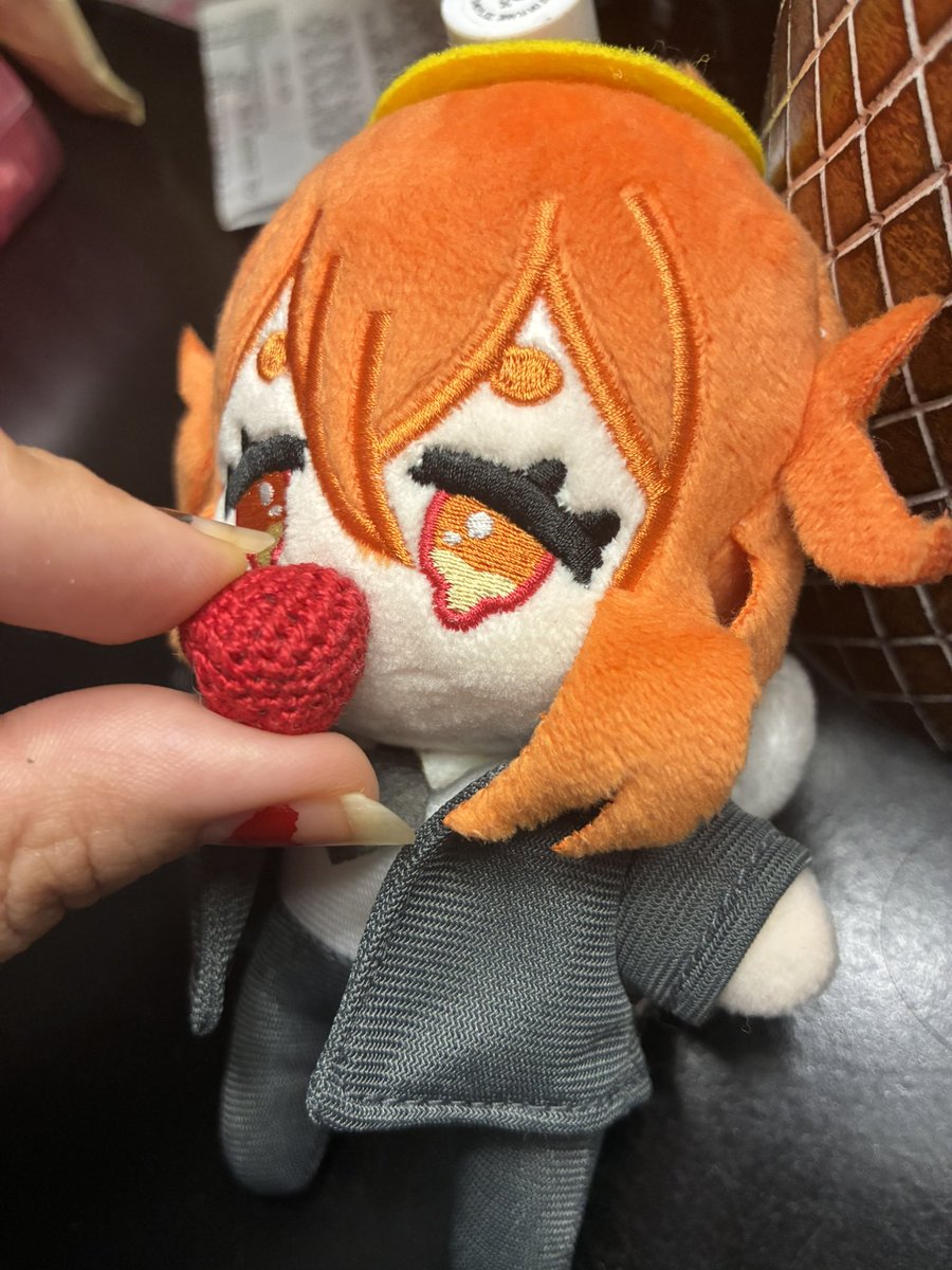 I crocheted a strawberry for Angel