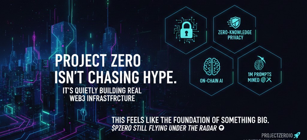 Web3Santo's tweet photo. @ProjectZeroIO isn't chasing hype it's quietly building real Web3 infrastructure.
Zero knowledge privacy on chain AI,
and now 1M prompts mined
This feels like the foundation of something big.
$PZERO still flying under the radar .
@ProjectZeroIO
#PromptMining #AskToEarn #Web3 #AI