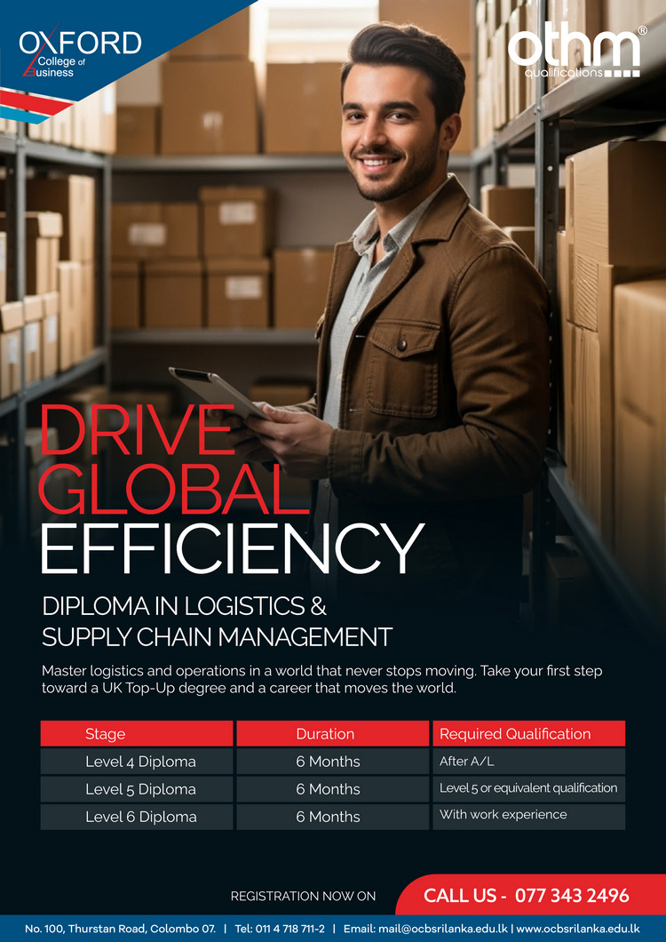 Power Global Operations – Enrol in the Logistics &amp; Supply Chain Management Diploma Now!
tinyurl.com/jw3nk8p6
#lka #iContactLanka #SriLanka