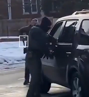 herotimeszero's tweet image. In the NYT analysis, the assassin draws his gun BEFORE the woman even starts to drive forward.

The reason ICE is the only law enforcement organization to wear masks is because they aren't there to enforce the law.