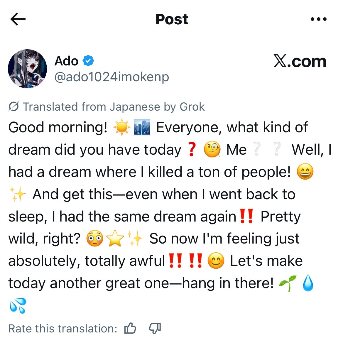 the idol                                 what she said