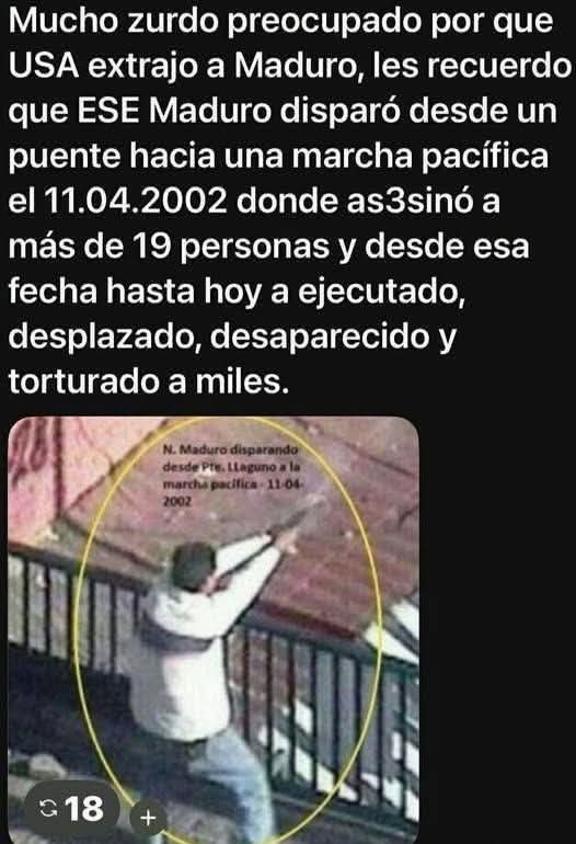 Este es nicolas maduro asesinando a sangre fría a 19 personas desde un puente. 
#NicolasMaduro