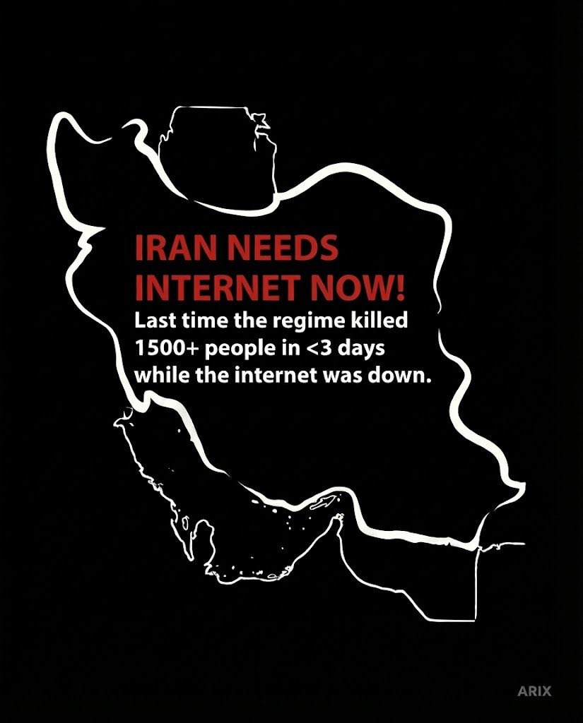 Iran needs Internet now
#DigitalBlackoutIran https://t.co/cb32WTluGj
