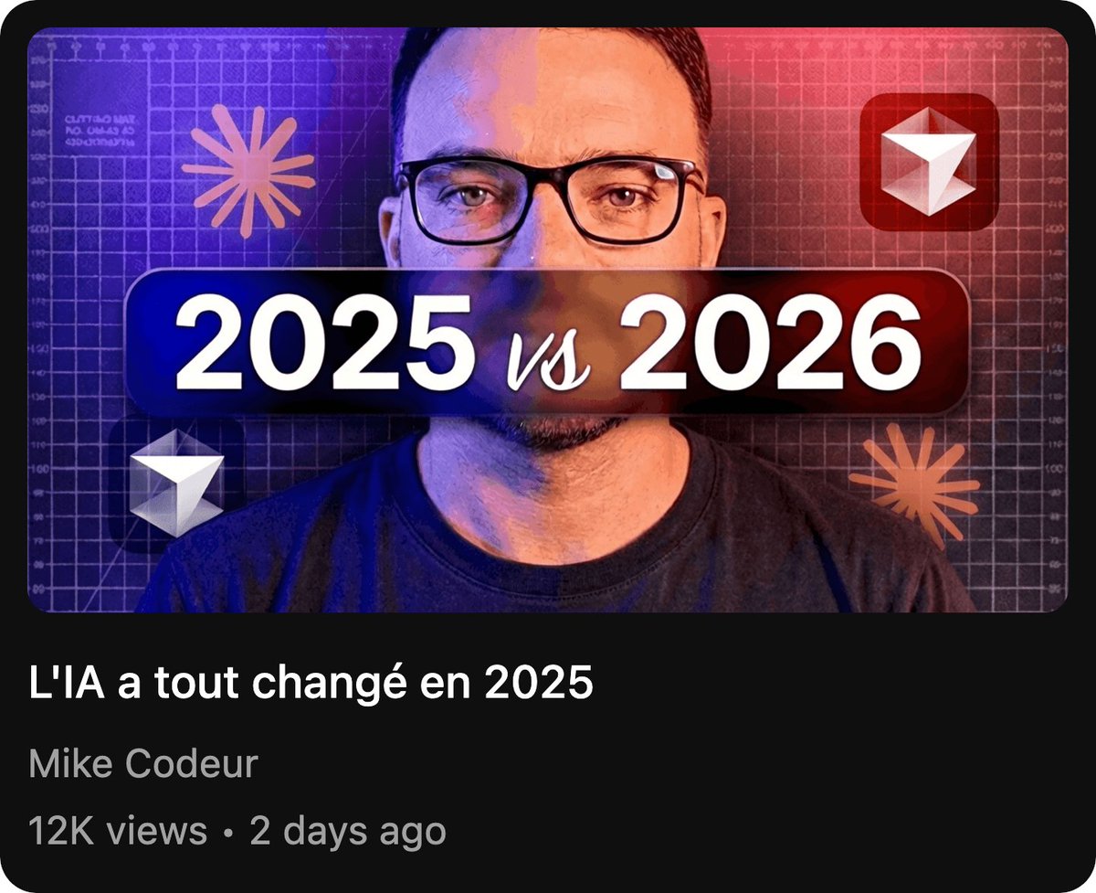 l’IA a changé beaucoup de choses en 2025.

La question n’est plus vraiment de savoir si ça va continuer,
mais plutôt comment s’adapter intelligemment.

Faut-il encore apprendre le code aujourd’hui ?
Faut-il se former à autre chose, et à quoi exactement ?
Comment l’IA est en train