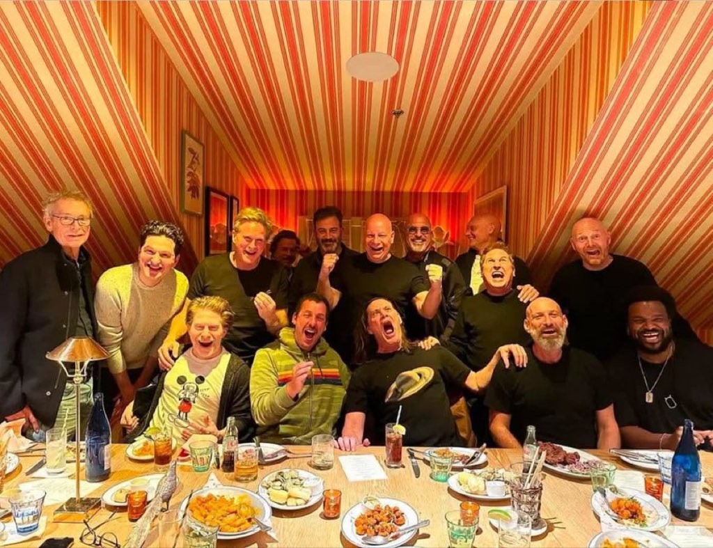 Jim Carrey celebrating his 62nd birthday with friends