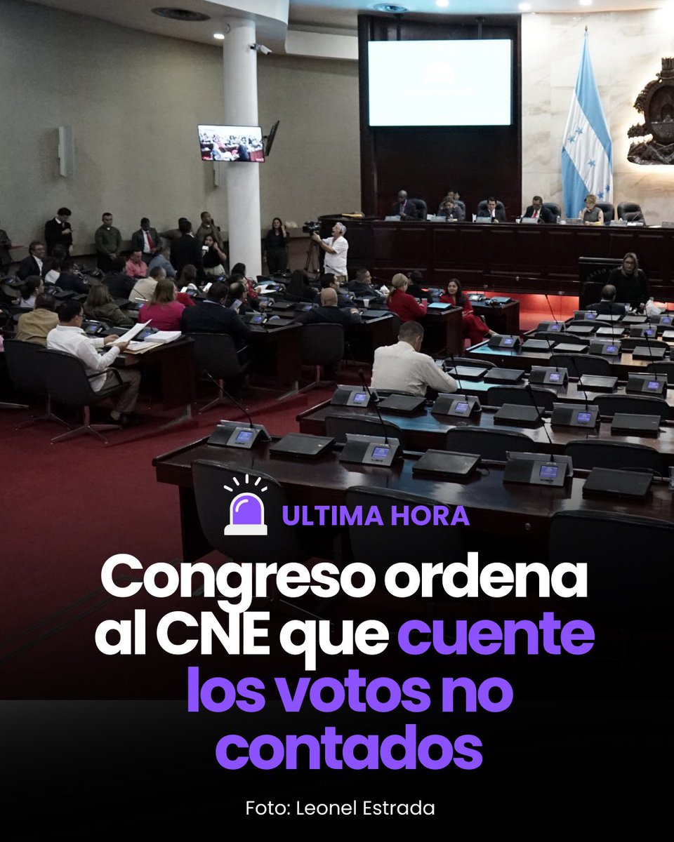 Kevin_HN1's tweet photo. 🚨¡SE TAMBALEA LA RACHA!🚨

Congreso Nacional da ultimátum al CNE y le ordena que termine el escrutinio en todos los niveles electivos (Presidencial, Alcaldes y Diputados), de no acatar la orden, será el Congreso quien lo hará para respetar la voluntad popular. 🇭🇳👏🏼 https://t.co/hHDX9VZoCv