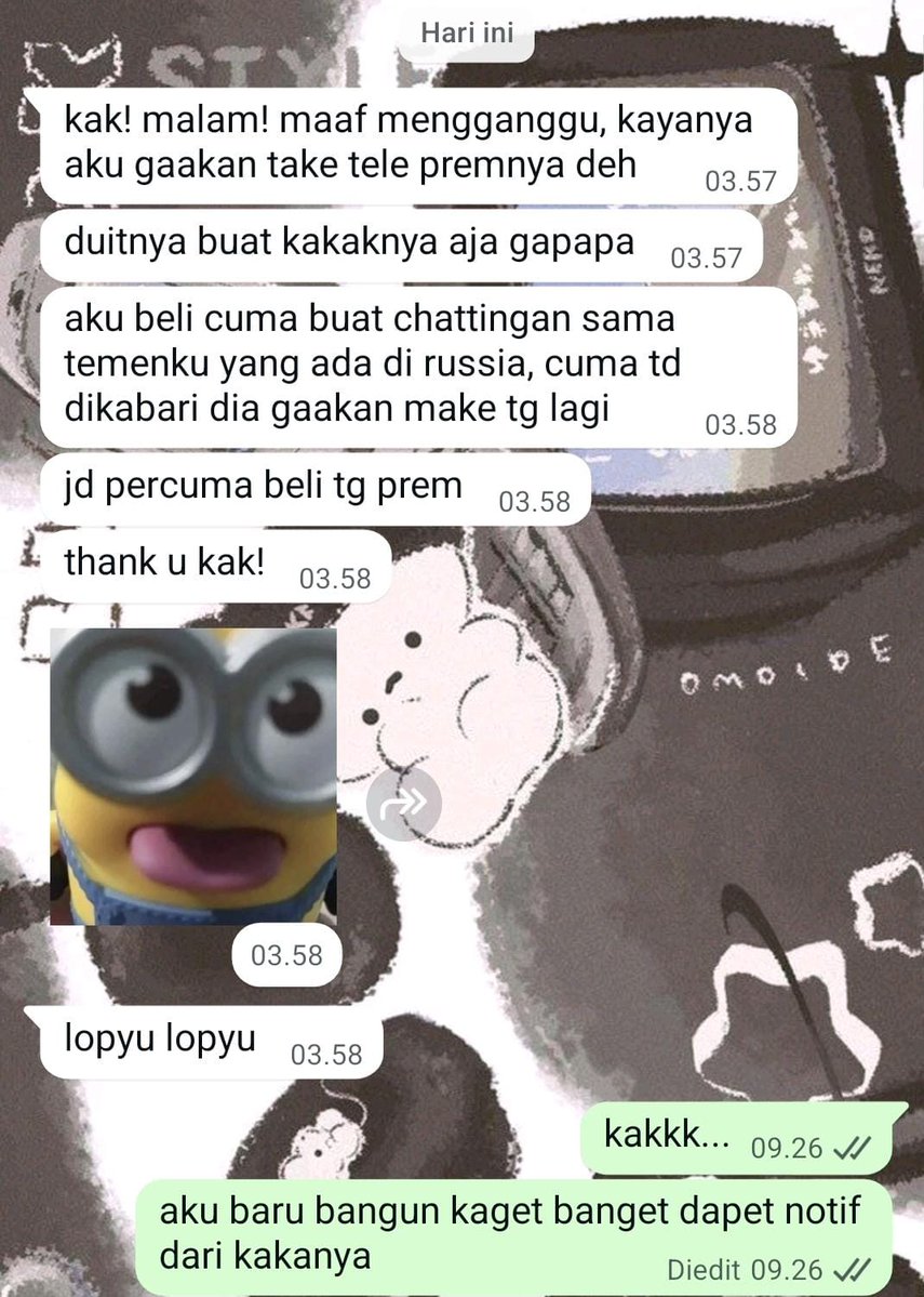 iyapp06's tweet image. akuu dapet cust baikk bangett💗
#zonauang️ #zonajajan️️