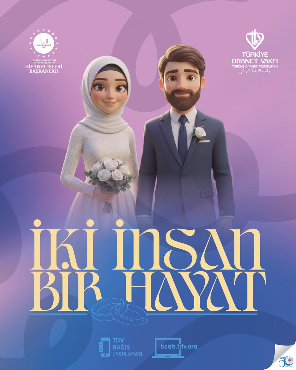 TDV “İki İnsan Bir Hayat” projesiyle gençlere evlilik desteği verecek

Diyanet İşleri Başkanlığı ile Türkiye Diyanet Vakfı (TDV) iş birliğinde hayata geçirilen “İki İnsan Bir Hayat” projesi kapsamında, 81 ilde ikamet eden yetim, öksüz ve ihtiyaç sahibi nişanlı gençlere yuvalarını